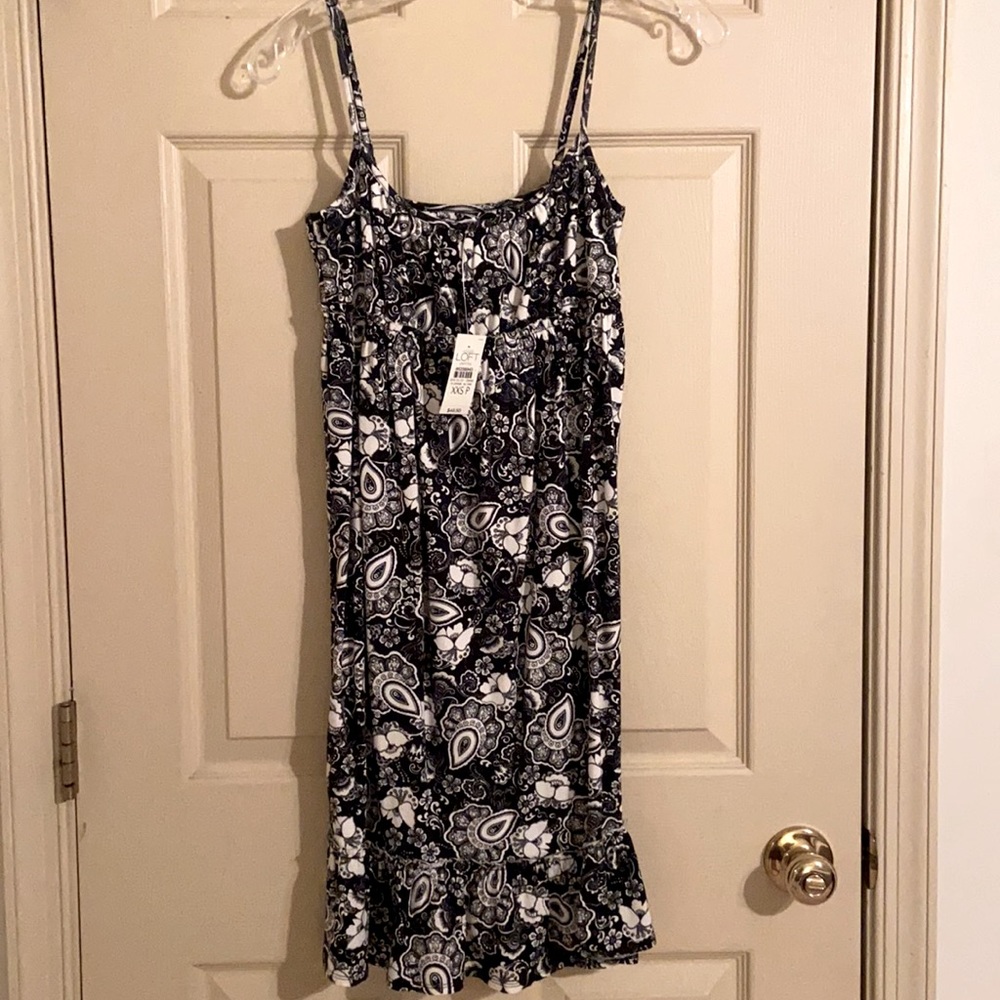 LOFT sundress, NEW WT, black/white, XXSP super comfortable but never worn